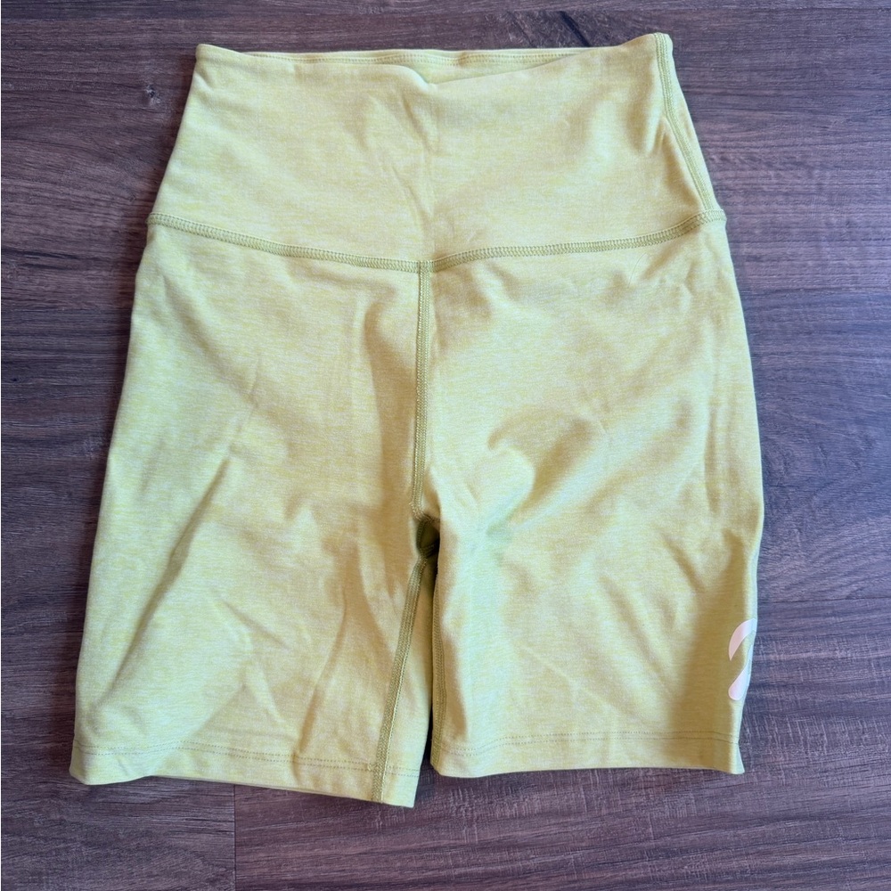 Peloton Women's High-Waisted Yellow Shorts